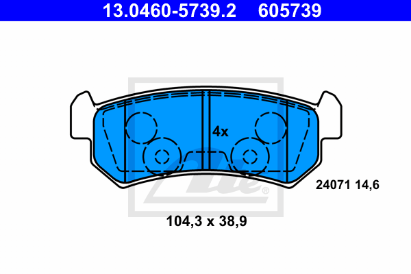 Тормозные колодки дисковые FEBI BILSTEIN арт. 13046057392