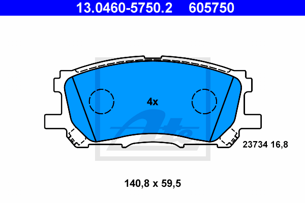 Тормозные колодки дисковые FERODO арт. 13046057502