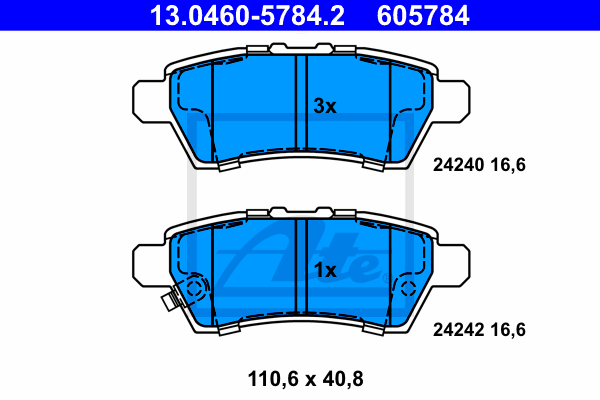 Тормозные колодки дисковые QUICK BRAKE арт. 13046057842