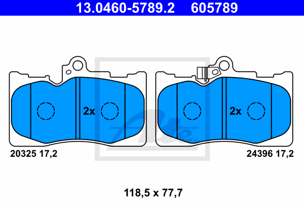Тормозные колодки дисковые NK арт. 13.0460-5789.2