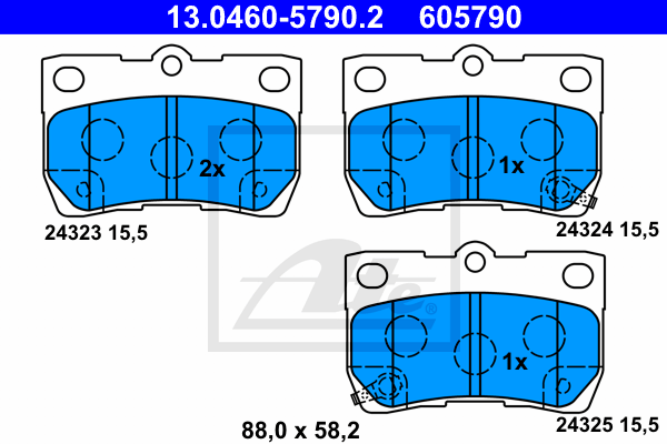 Тормозные колодки дисковые FERODO арт. 13.0460-5790.2