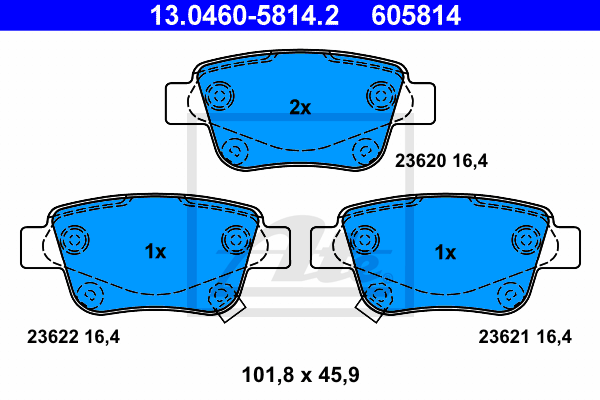 Тормозные колодки дисковые ICER арт. 13046058142