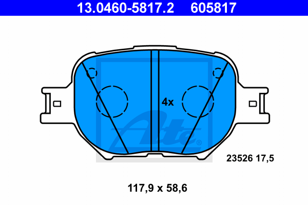 Тормозные колодки дисковые BLUE PRINT арт. 13046058172
