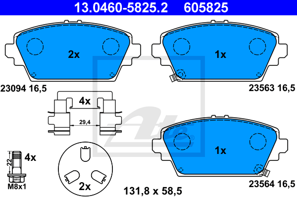 Тормозные колодки дисковые TRW арт. 13046058252