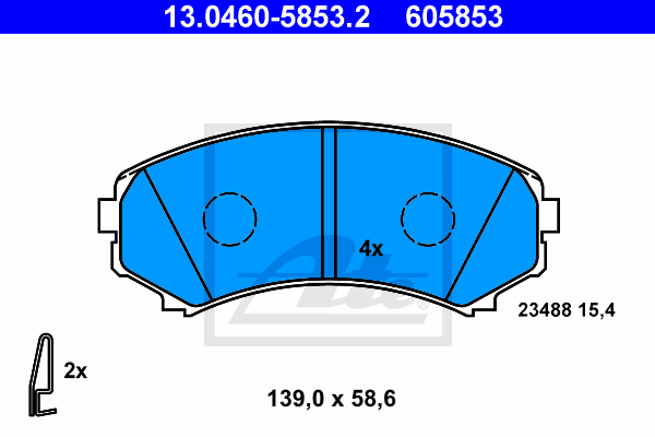 Тормозные колодки дисковые CIFAM арт. 13.0460-5853.2