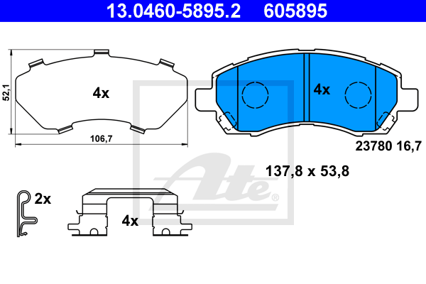 Тормозные колодки дисковые ROADHOUSE арт. 13046058952
