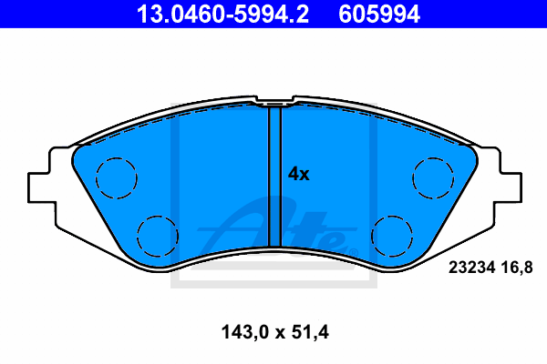 Тормозные колодки передние дисковые ICER арт. 13046059942