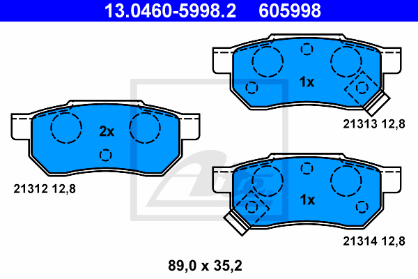 Тормозные колодки задние дисковые FERODO арт. 13046059982