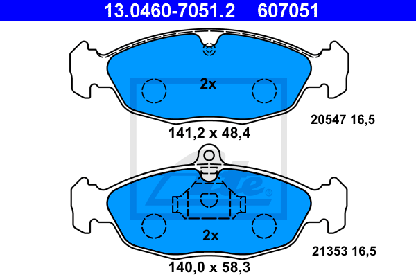 Тормозные колодки передние дисковые EUROREPAR арт. 13046070512