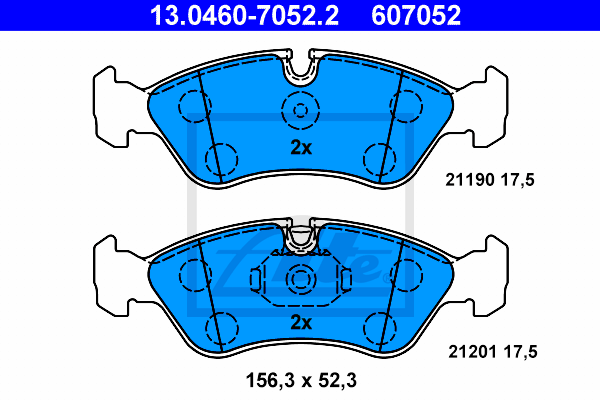 Тормозные колодки передние дисковые FERODO арт. 13046070522