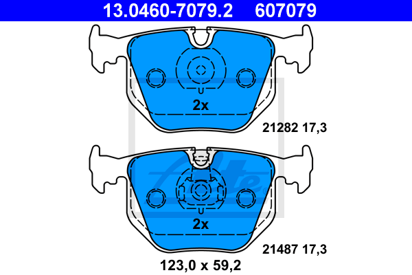 Тормозные колодки задние дисковые ABE арт. 13.0460-7079.2
