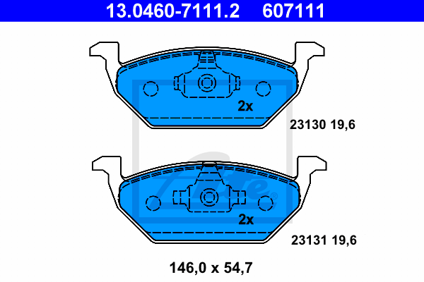 Тормозные колодки дисковые REMSA арт. 13.0460-7111.2