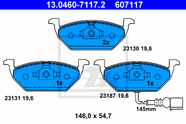 Тормозные колодки дисковые BLUE PRINT арт. 13.0460-7117.2