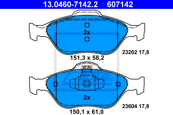 Тормозные колодки дисковые TRISCAN арт. 13046071422