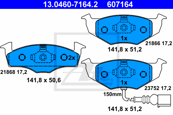 Тормозные колодки дисковые REMSA арт. 13046071642