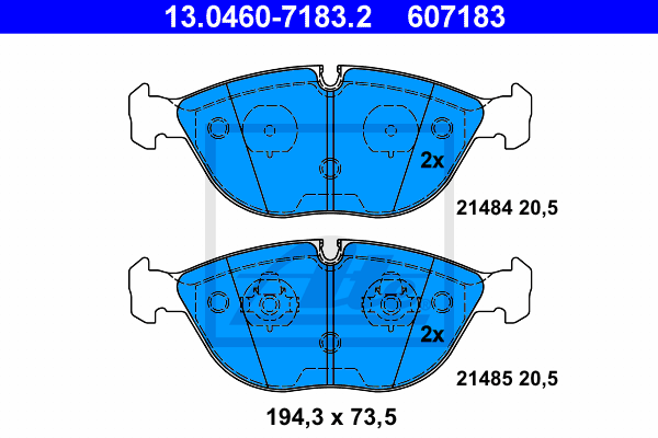 Тормозные колодки дисковые BREMSI арт. 13046071832