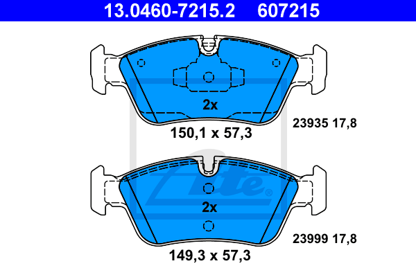 Тормозные колодки дисковые FERODO арт. 13.0460-7215.2