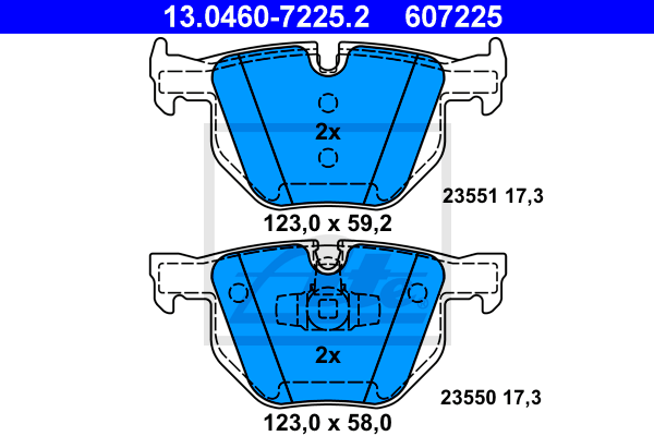 Тормозные колодки дисковые ICER арт. 13.0460-7225.2