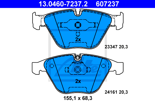 Тормозные колодки дисковые ICER арт. 13.0460-7237.2