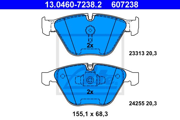 Тормозные колодки дисковые BREMSI арт. 13.0460-7238.2