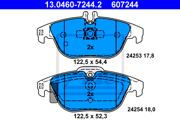 Тормозные колодки дисковые LPR арт. 13.0460-7244.2