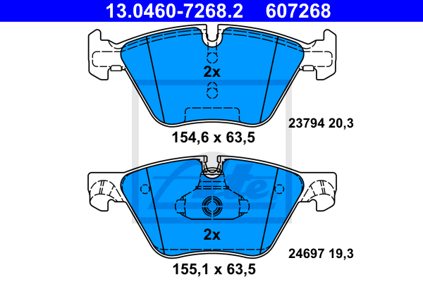 Тормозные колодки дисковые REMSA арт. 13.0460-7268.2