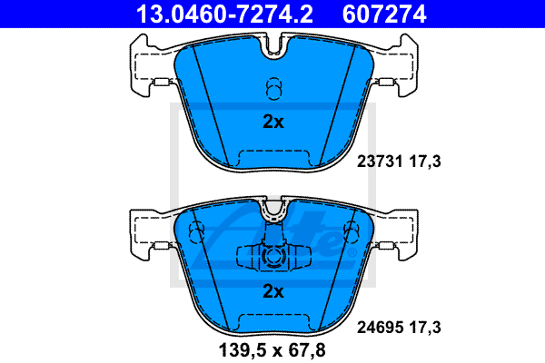 Тормозные колодки дисковые QUICK BRAKE арт. 13.0460-7274.2