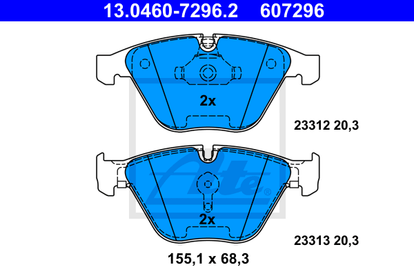 Тормозные колодки дисковые ICER арт. 13.0460-7296.2