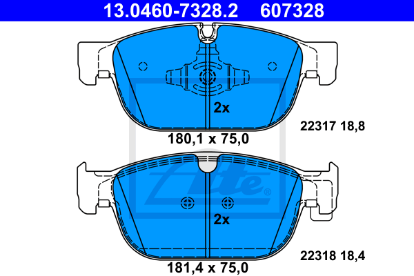 Тормозные колодки дисковые ICER арт. 13.0460-7328.2