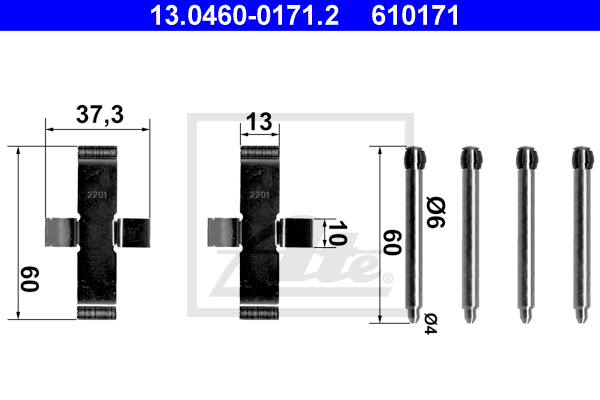 Ремкомплект тормозных колодок DELPHI арт. 13046001712