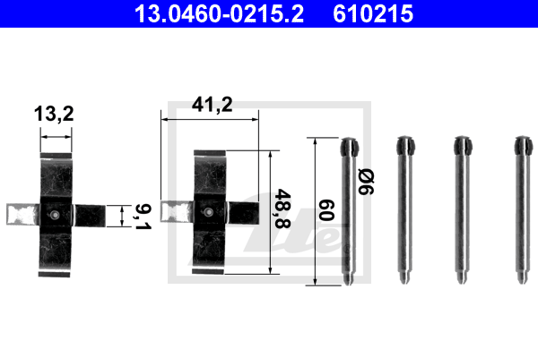 Ремкомплект тормозных колодок DELPHI арт. 13046002152