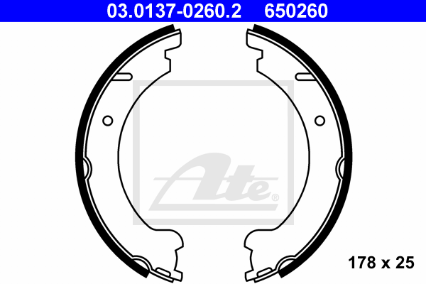 Колодки тормозные барабанные BREMBO арт. 03013702602