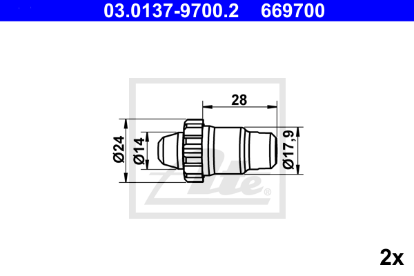 Ремкомплект тормозных колодок BMW арт. 03013797002
