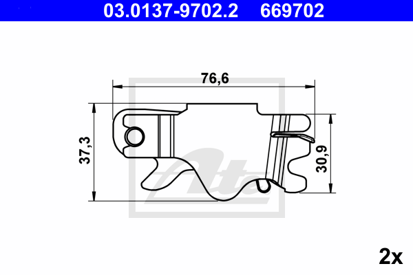 Ремкомплект тормозных колодок BMW арт. 03013797022