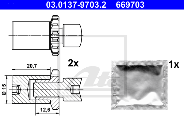Ремкомплект тормозных колодок MERCEDES-BENZ арт. 03013797032