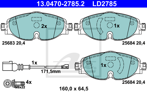 Тормозные колодки передние дисковые FERODO арт. 13047027852