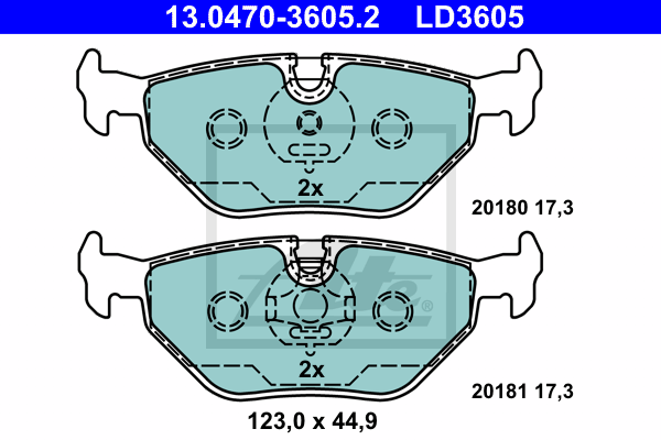 Тормозные колодки дисковые REMSA арт. 13047036052