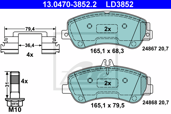 Тормозные колодки дисковые FEBI BILSTEIN арт. 13047038522