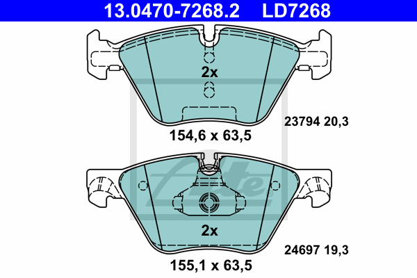 Тормозные колодки дисковые BLUE PRINT арт. 13047072682