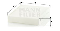 Фильтр салона MANN-FILTER арт. CU 25001