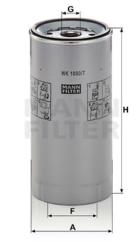Топливный фильтр MANN-FILTER WK 1080/7 X