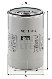 Топливный фильтр MANN-FILTER WK11038Z