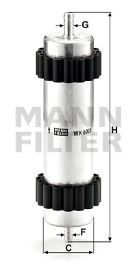 Топливный фильтр PURFLUX арт. WK6008