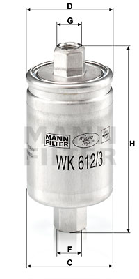 Топливный фильтр MAHLE арт. WK612/3