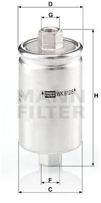 Топливный фильтр MFILTER арт. WK 612/5