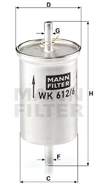 Топливный фильтр MFILTER арт. WK 612/6