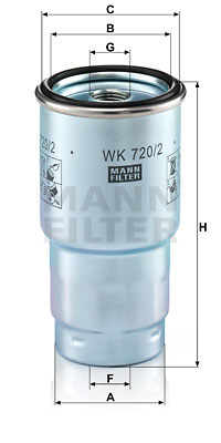 Топливный фильтр PURFLUX арт. WK 720/2 X