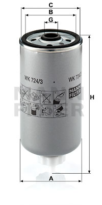 Топливный фильтр PURFLUX арт. WK724/3