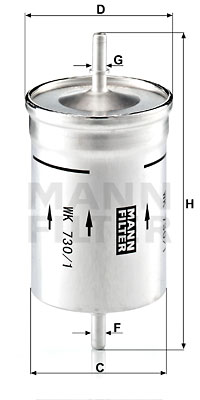 Топливный фильтр PURFLUX арт. WK 730/1