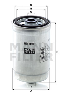 Топливный фильтр UFI арт. WK 8030